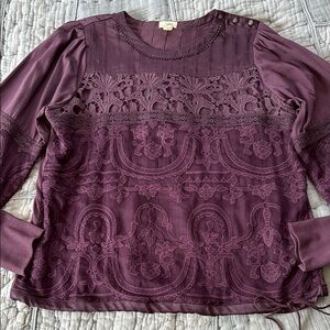 Chic Purple Blouse Anthropologie Tiny